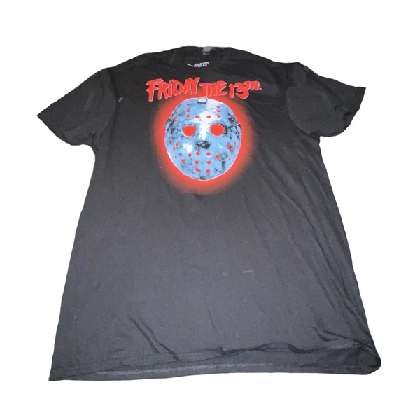 Friday The 13th Men’s Graphic Short Sleeve TShirt Black Red Size Large Cotton - Picture 1 of 4